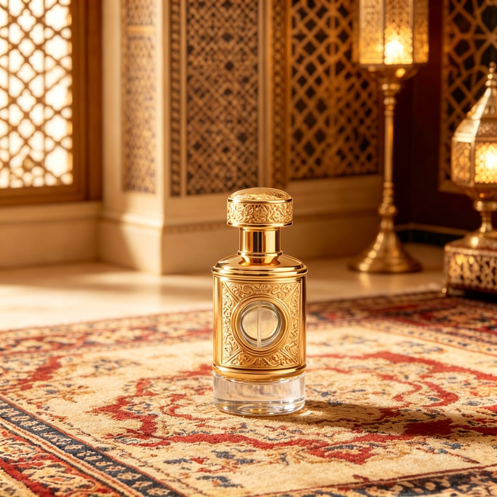 الاسم بالعربية: عطر سيارة قصر عربي بالزخارف الذهبية